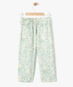 Pantalon imprimé en viscose avec taille élastique bébé fille